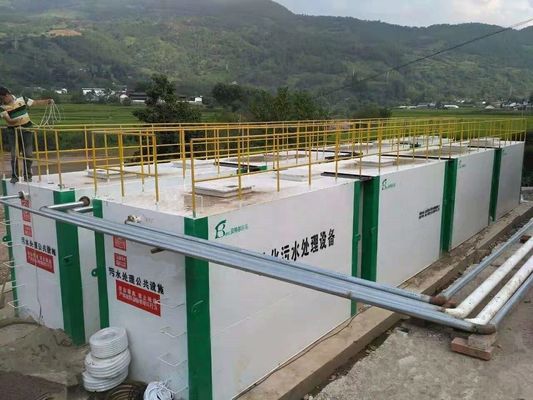 Μικρή μονάδα επεξεργασίας λυμάτων 300*150*270cm για επεξεργασία βιομηχανικών και οικιακών λυμάτων